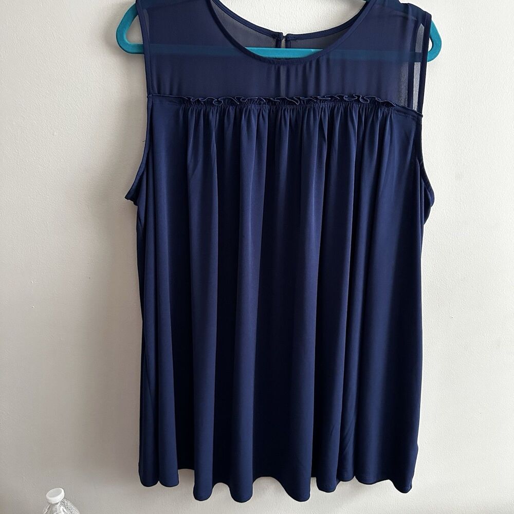 Glamour X Lane Bryant Navy Blue Swing Top 22/24